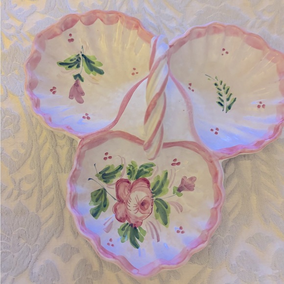 VINTAGE Italian Pottery Ceramic Decorative Serving Dish or Jewelry Tray - Picture 2 of 14